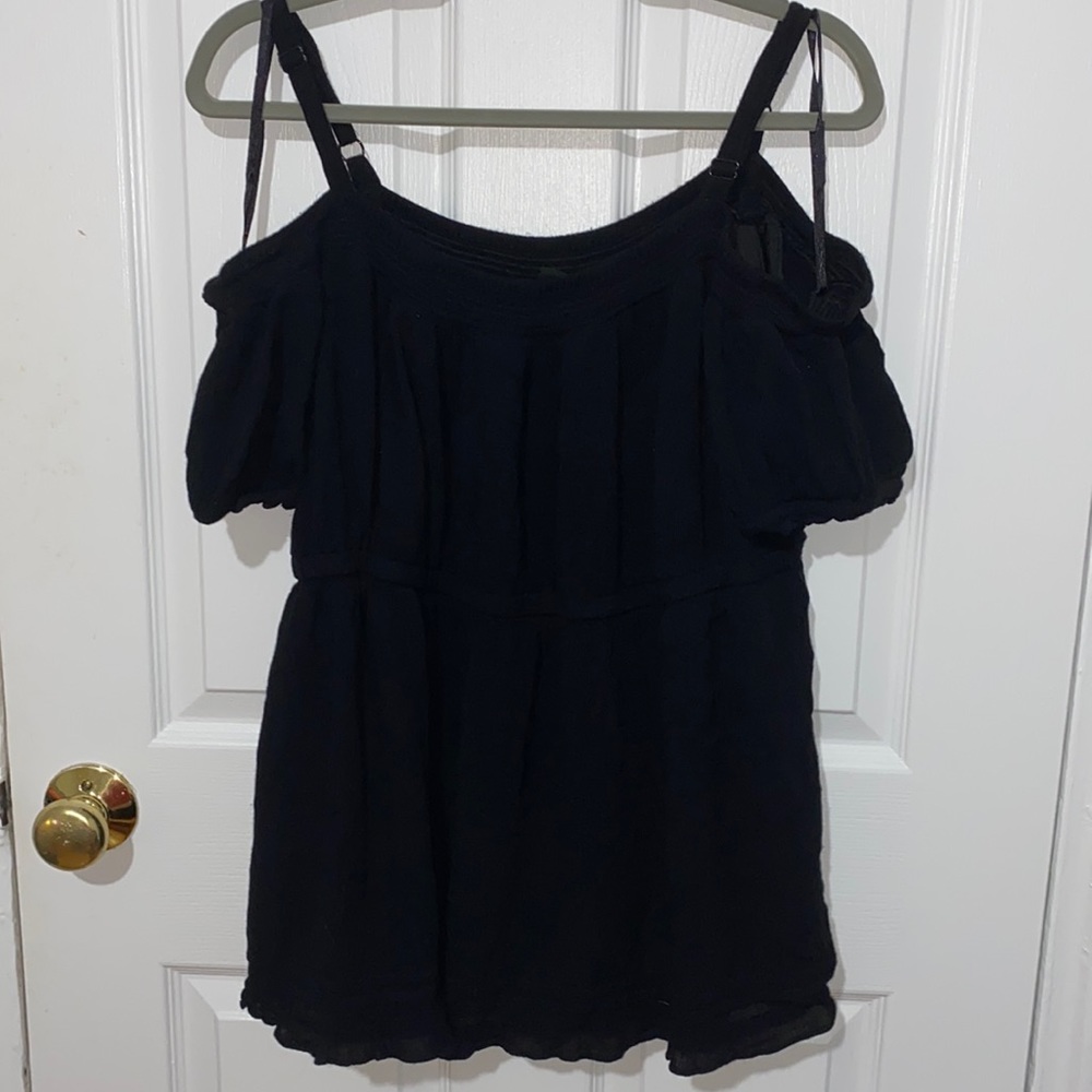 Torrid Black Off the Shoulder Top with Straps Plus Size 2/2XL
